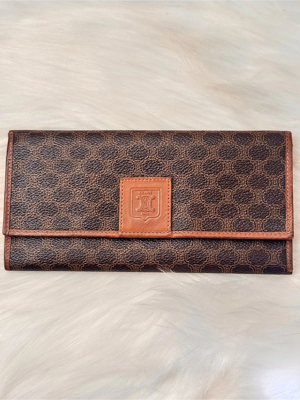 Celine Macadam Long Wallet Brown Monogram